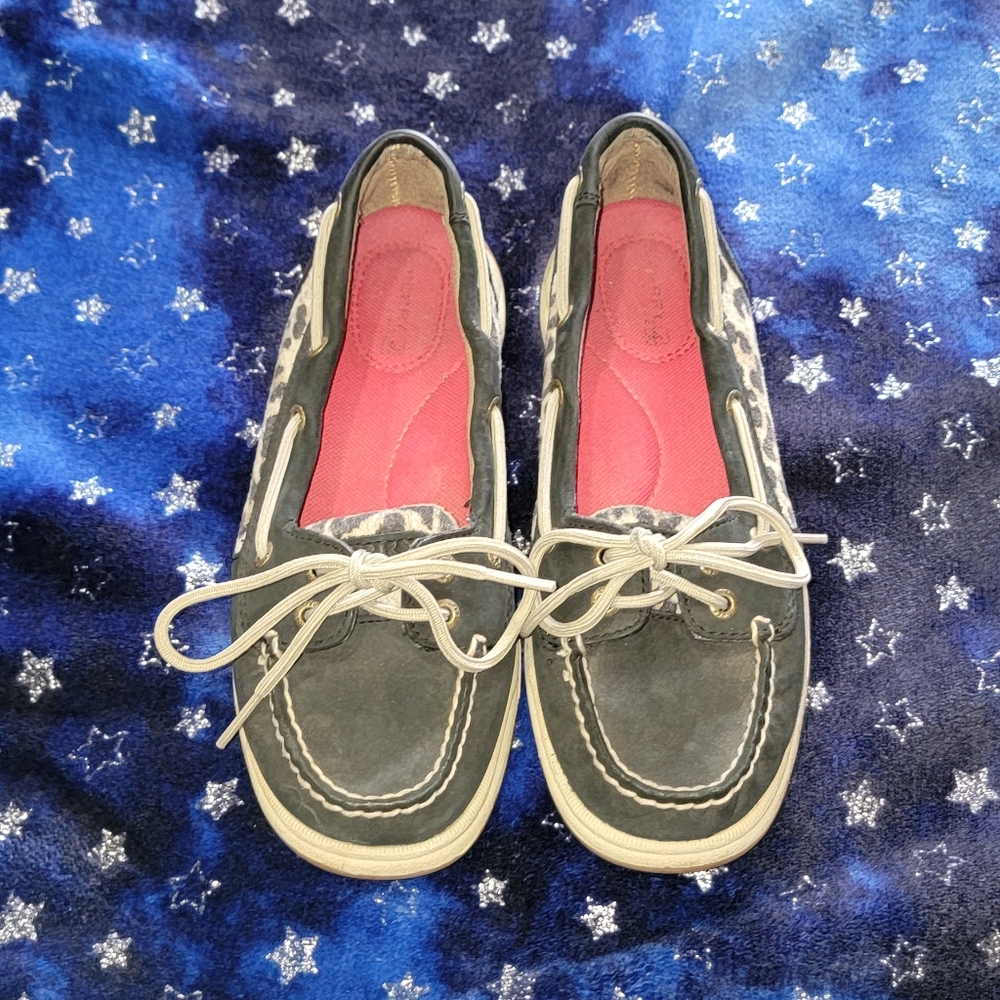 Women's Angelfish Leopard Jacquard Slip-On Boat Shoe Sperry|